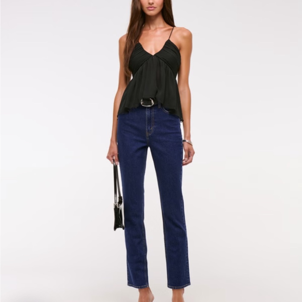 Abercrombie & Fitch Straight Leg Jeans - Indigo Blue